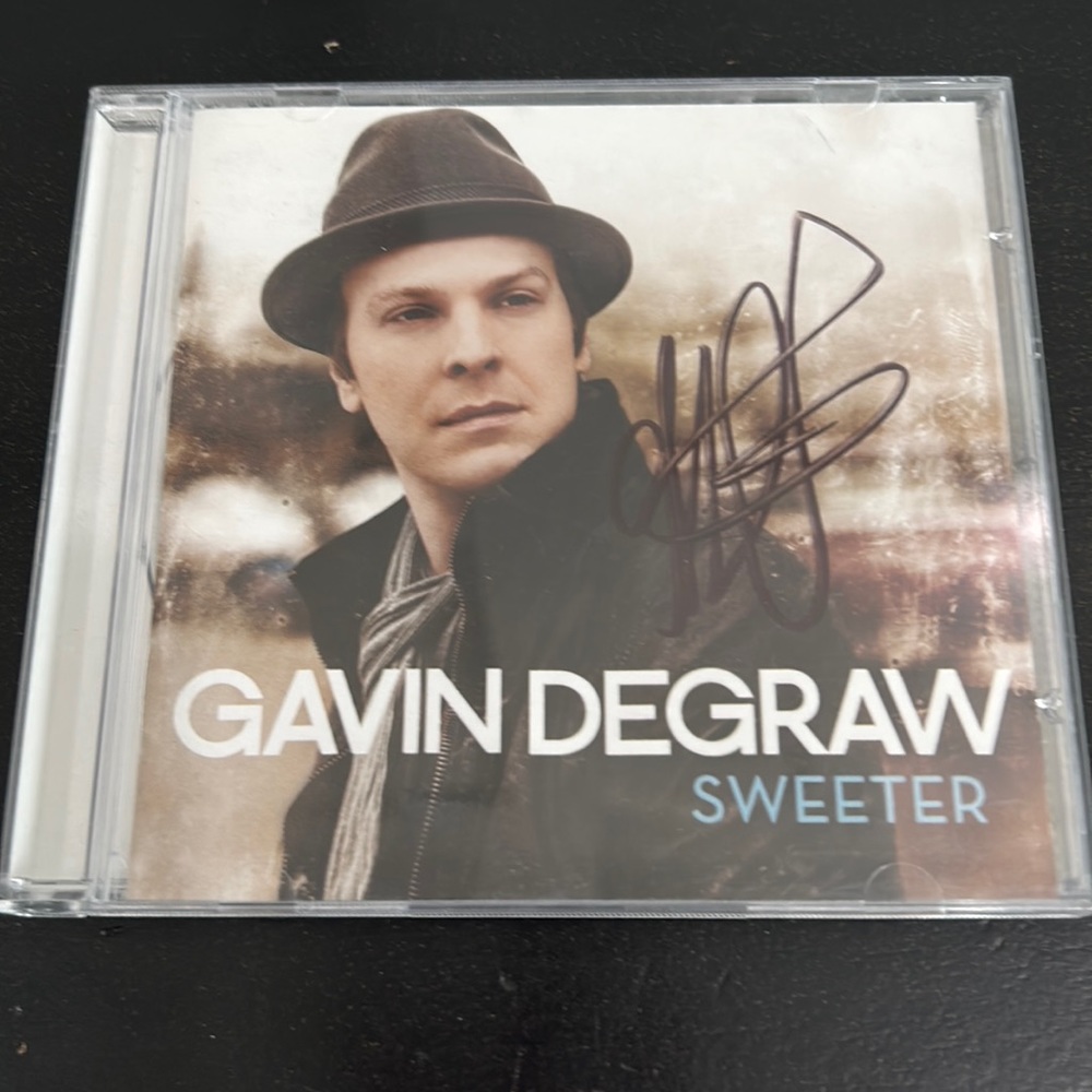 GAVIN DEGRAW - AUTOGRAPHED CD COVER W/ CD